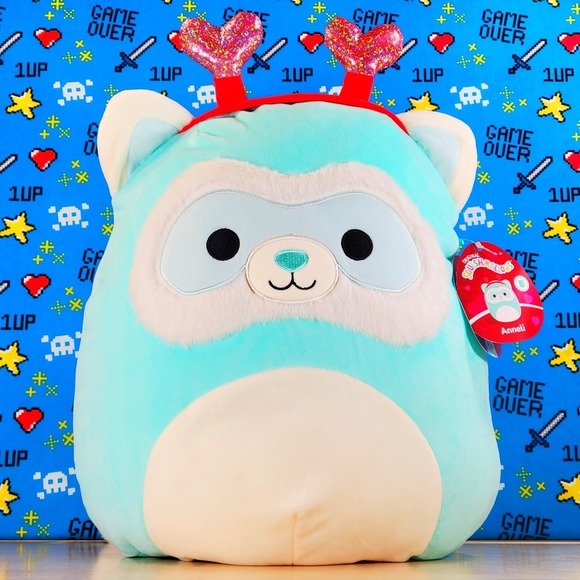 Squishmallow Anneli The Ferret 14" UltraSoft Valentine's Day Toy Plush NWT - Picture 1 of 6